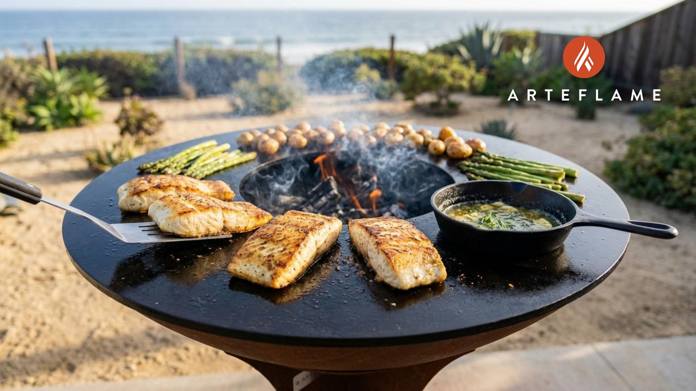 Maine Style Grilled Halibut with Lemon Garlic Butter