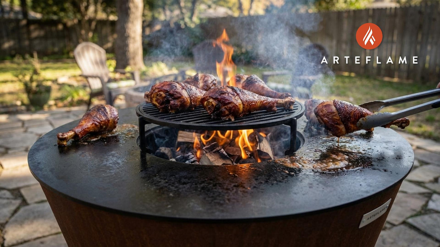 Minnesota Style Applewood Smoked Turkey Legs on the Arteflame
