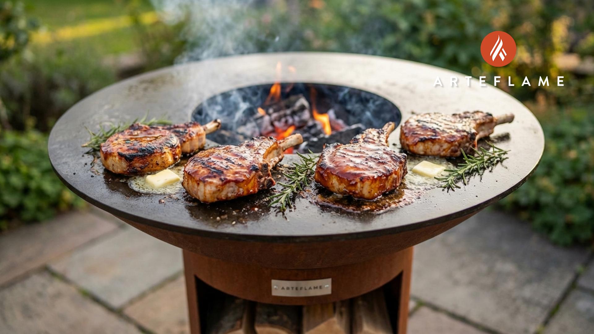 Juicy Grilled Pork Chops: Kinder's Hot BBQ | Arteflame