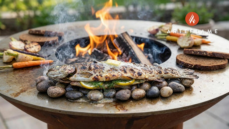 Authentic Finnish Stone-Grilled Trout (Kivikala) on the Arteflame