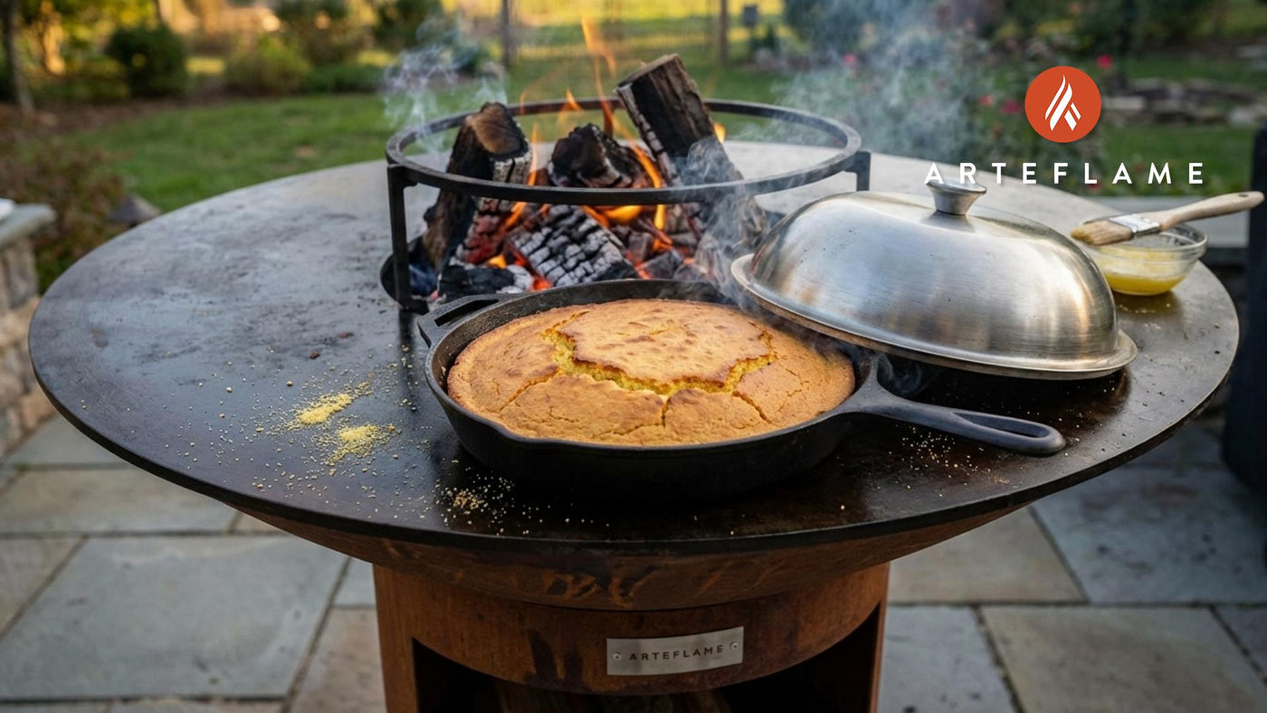Authentic Georgia Cast Iron Skillet Cornbread Recipe for the Arteflame Grill