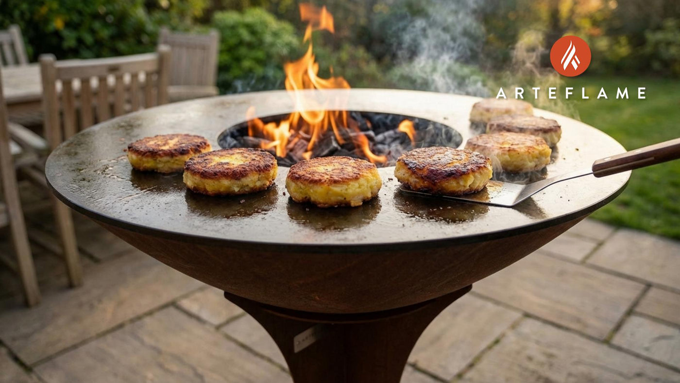 Smoky Scottish Grilled Neep and Tattie Cakes