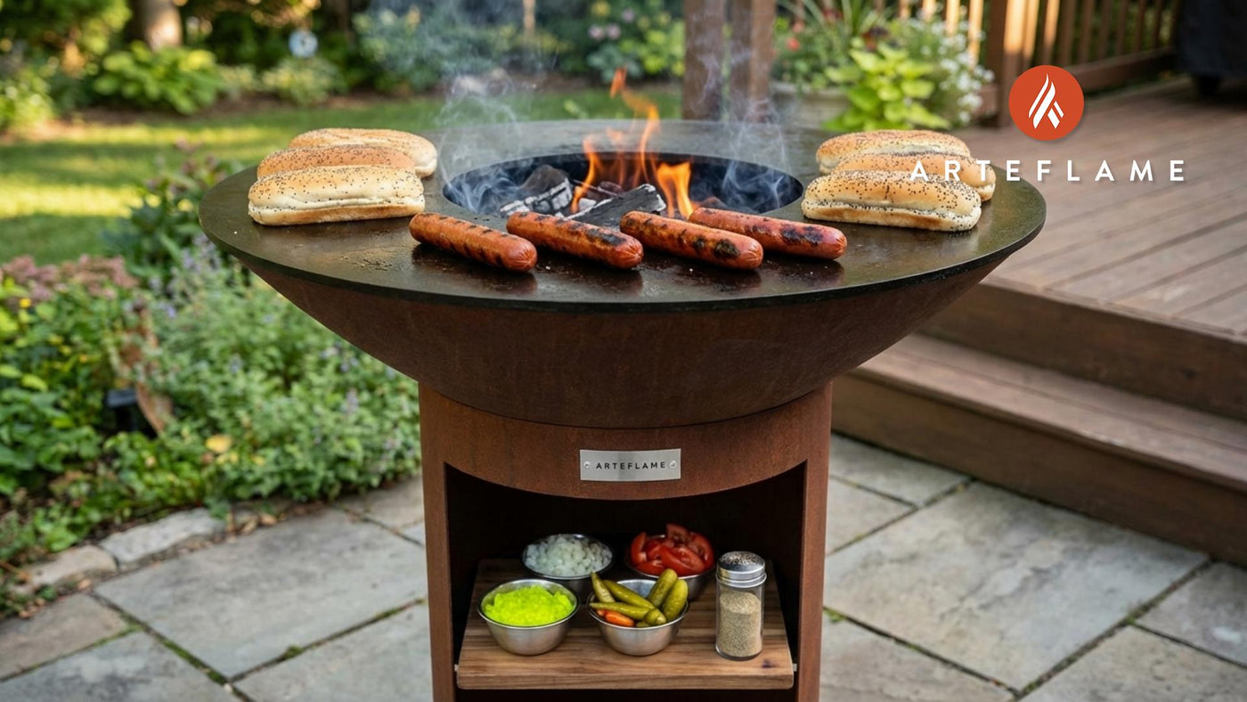Grilled Chicago‑Style Hot Dogs on the Arteflame