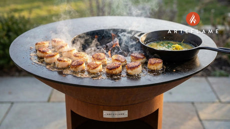 Grilled Connecticut Scallops with Garlic Lemon Butter Recipe