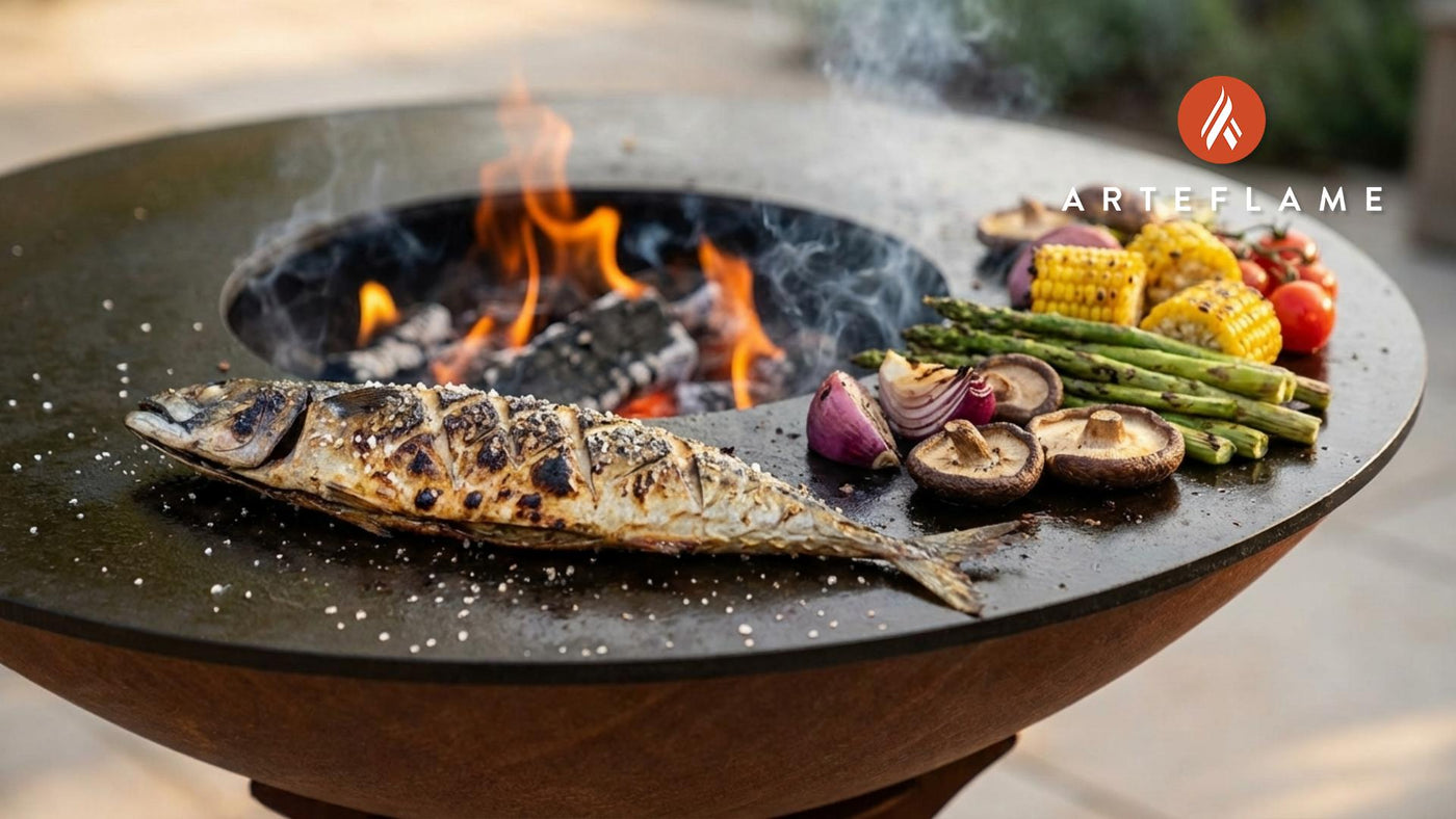 Authentic Japanese Grilled Mackerel (Saba Shioyaki) on the Arteflame