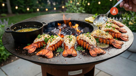 Grilled Delaware Lobster Tails with Garlic Lemon Butter