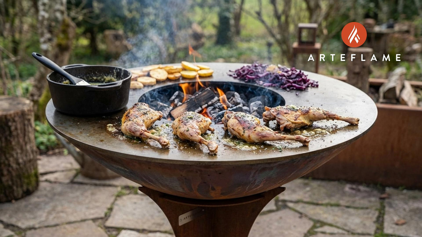 Rustic Belgian Grilled Hare Legs with Garlic & Herbs