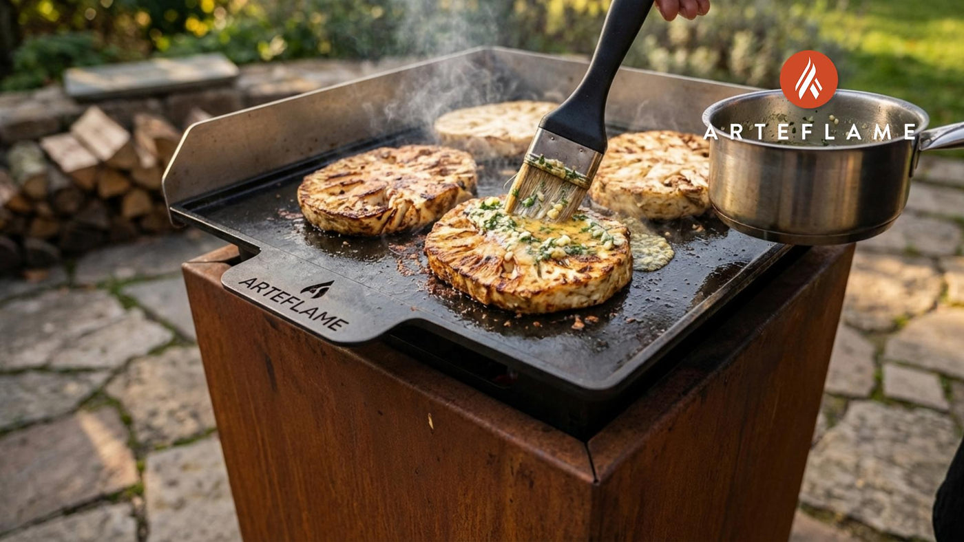 Smoky Finnish Grilled Celeriac with Garlic Butter
