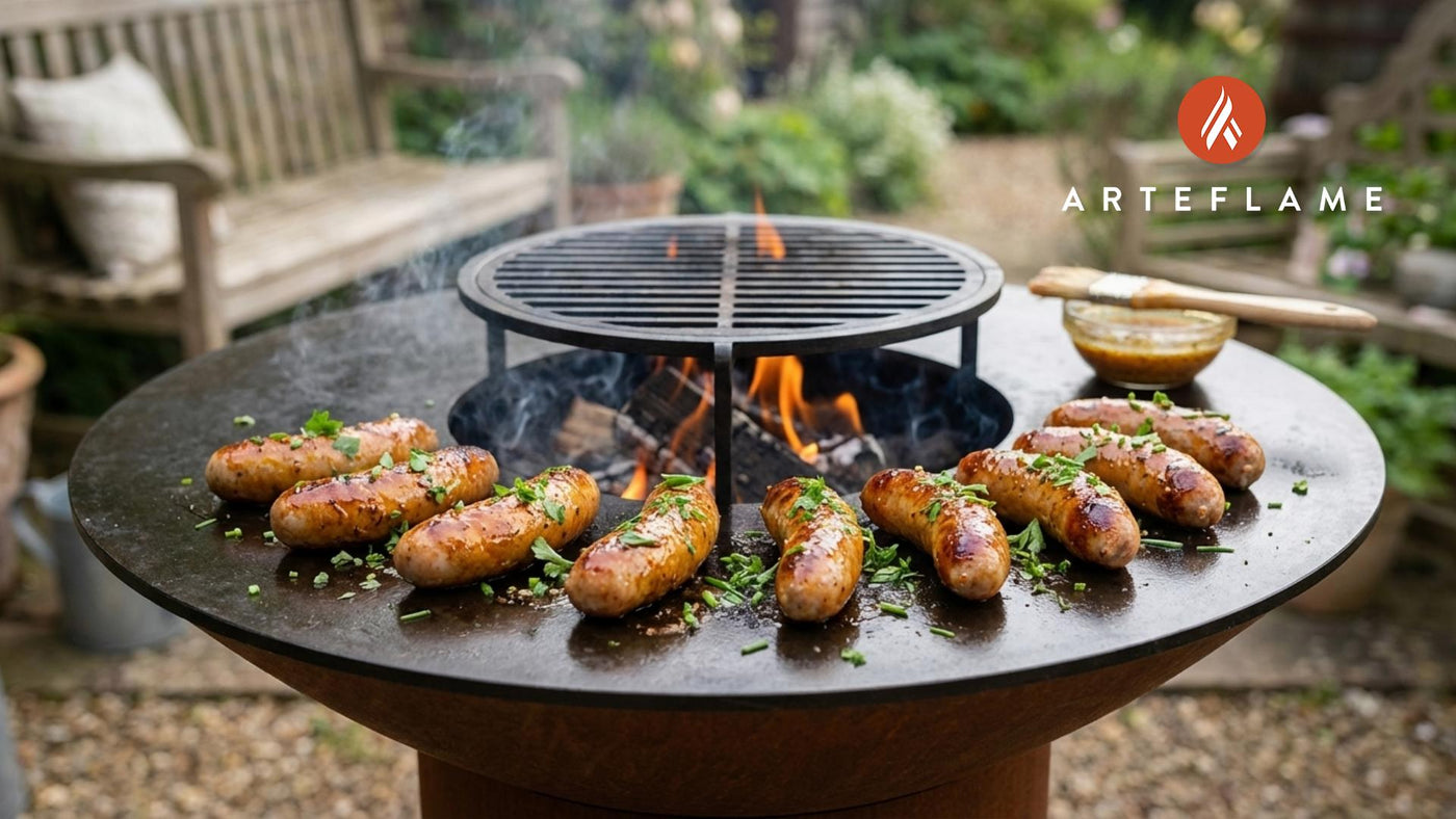 Smoked & Seared: Grilled Irish Mustard Pork Sausages on the Arteflame
