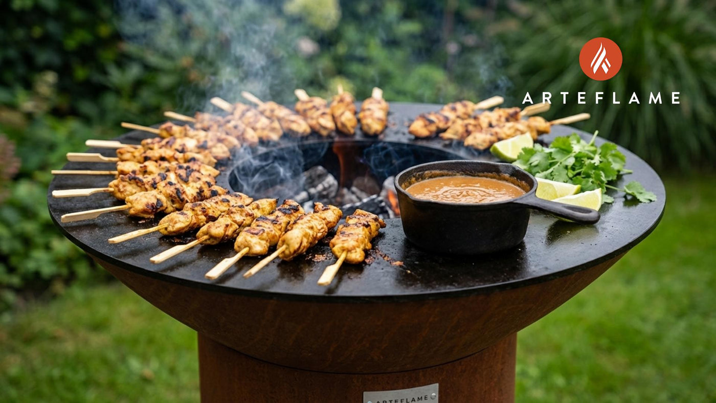 Grilled Chicken Satay with Creamy Peanut Sauce