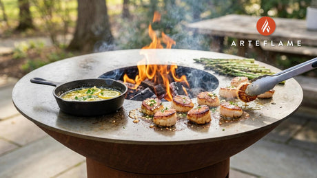 Perfectly Seared Grilled Maine Scallops with Garlic Lemon Butter