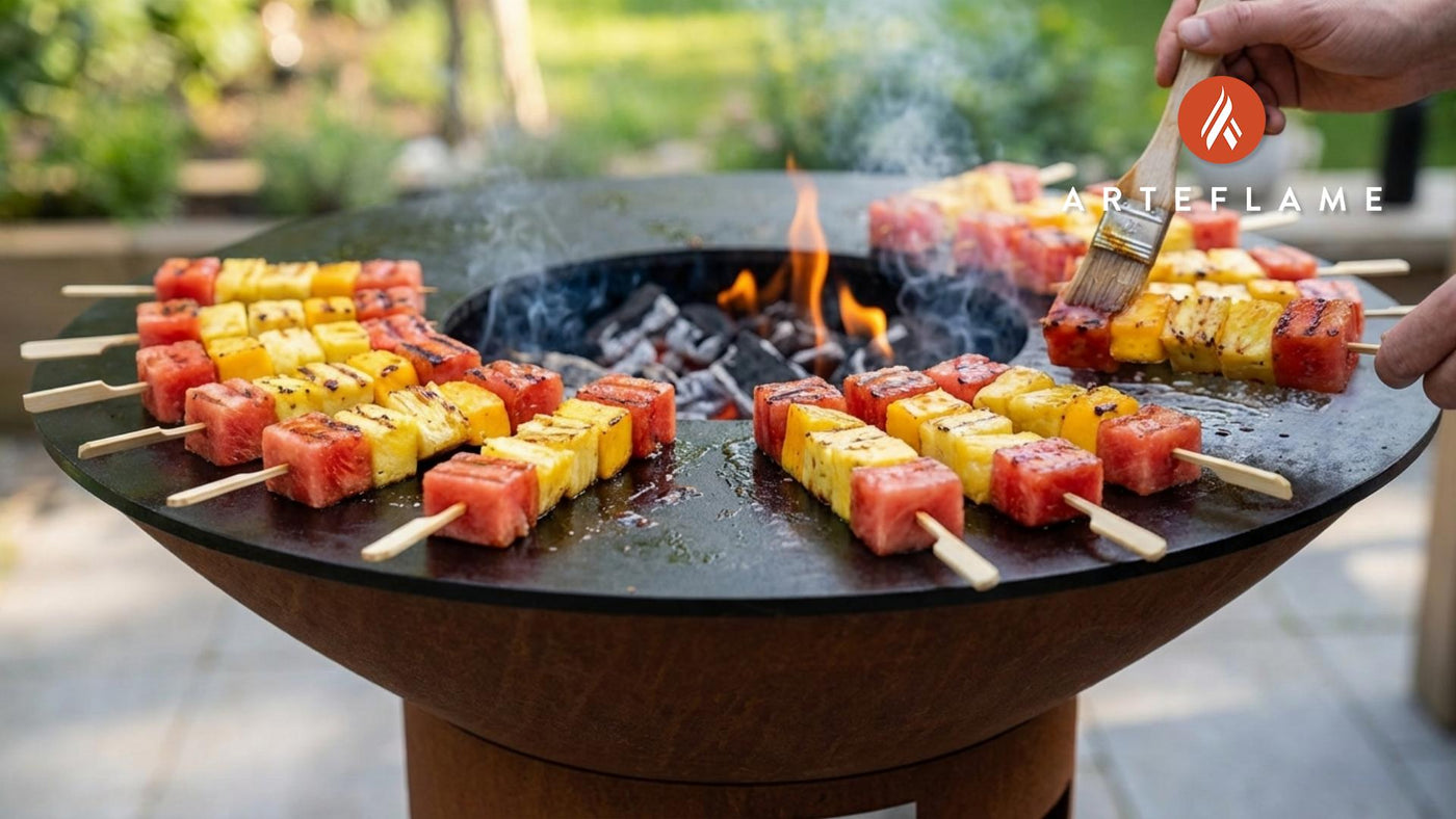Grilled Watermelon, Pineapple, and Mango Skewers for a Fresh Burst of Tropical Flavor