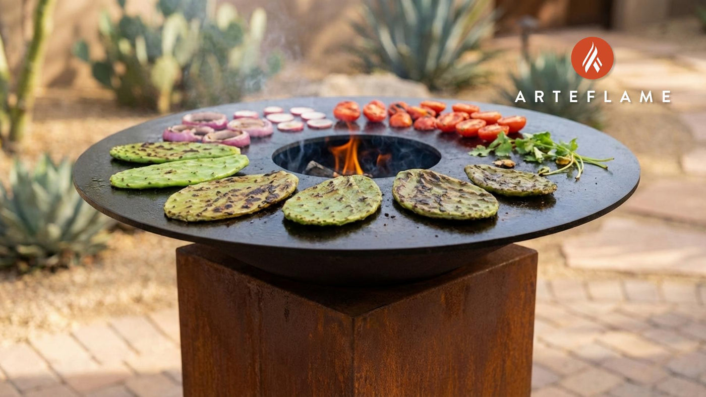 Smoky Grilled Arizona Cactus Salad with Zesty Citrus Dressing