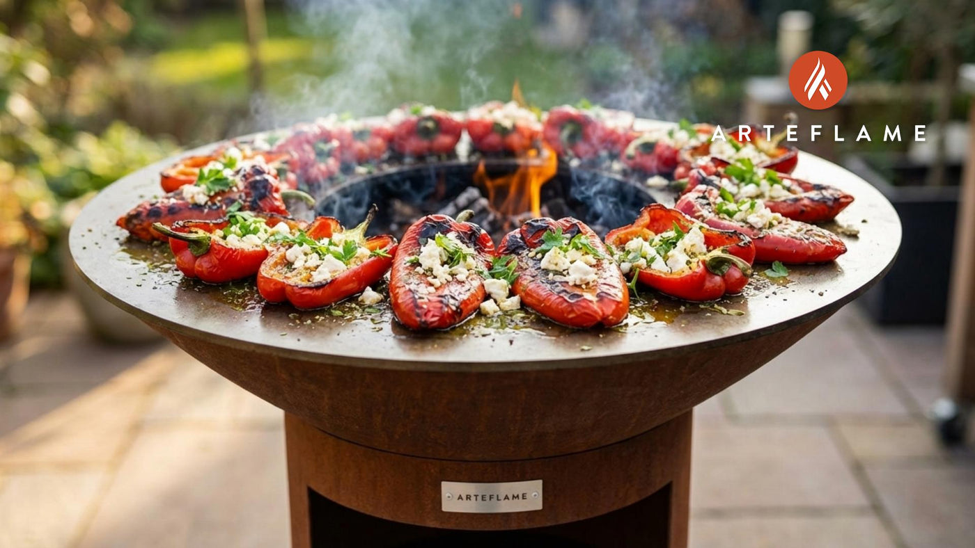 Greek Grilled Red Peppers with Feta: A Flavorful Mediterranean Side Dish