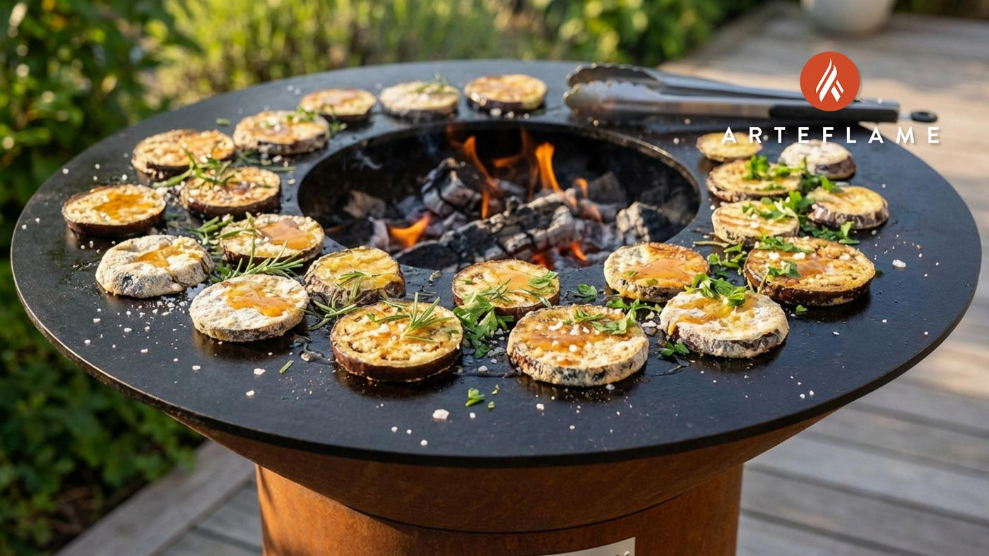 Crispy Grilled Spanish Eggplant with Honey & Sea Salt