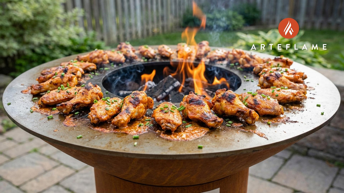 Smoky Utah Buffalo Ranch Grilled Wings on the Arteflame