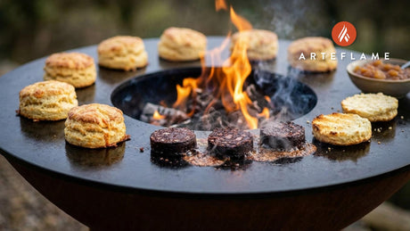 Grilled Scottish Breakfast: Stornoway Black Pudding & Cheese Scones