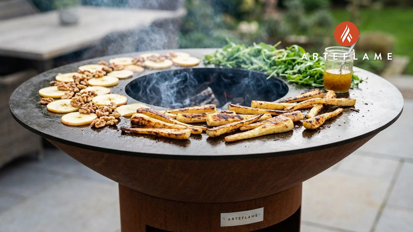 Smoky Swedish Grilled Parsnip and Apple Salad