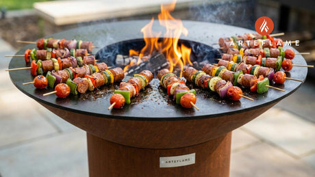 Smoky Virginia Spicy Andouille Sausage Skewers on the Arteflame Grill
