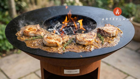 Smothered Pork Chops on the Arteflame Grill