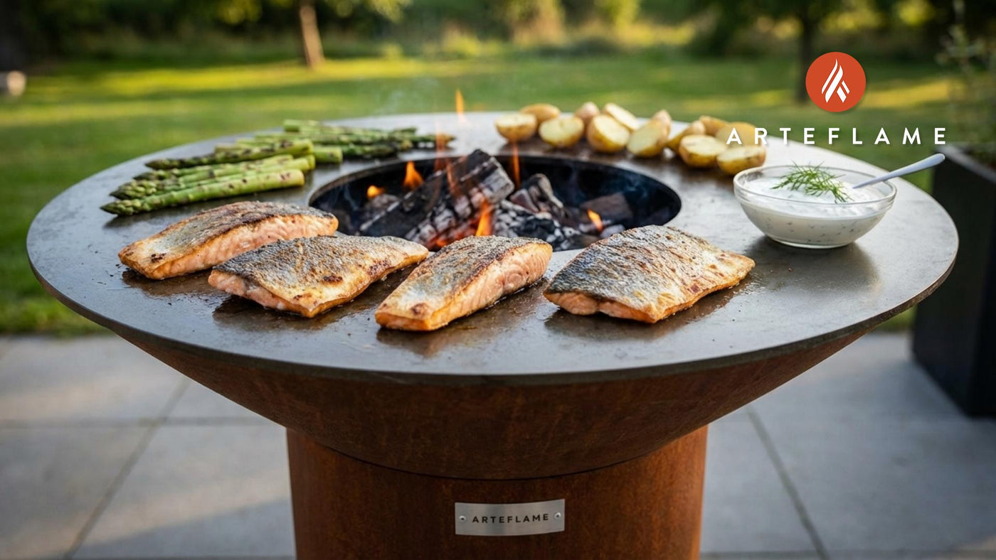 Grilled Norwegian Arctic Char with Zesty Horseradish Cream