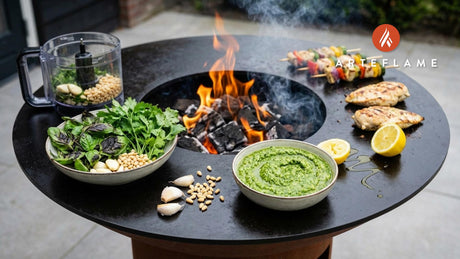 Grilled Herb Pesto on the Arteflame: A Fresh, Flavor-Packed Outdoor Recipe