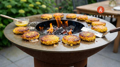 Crispy Grilled Virginia Corn Pudding Cakes Recipe
