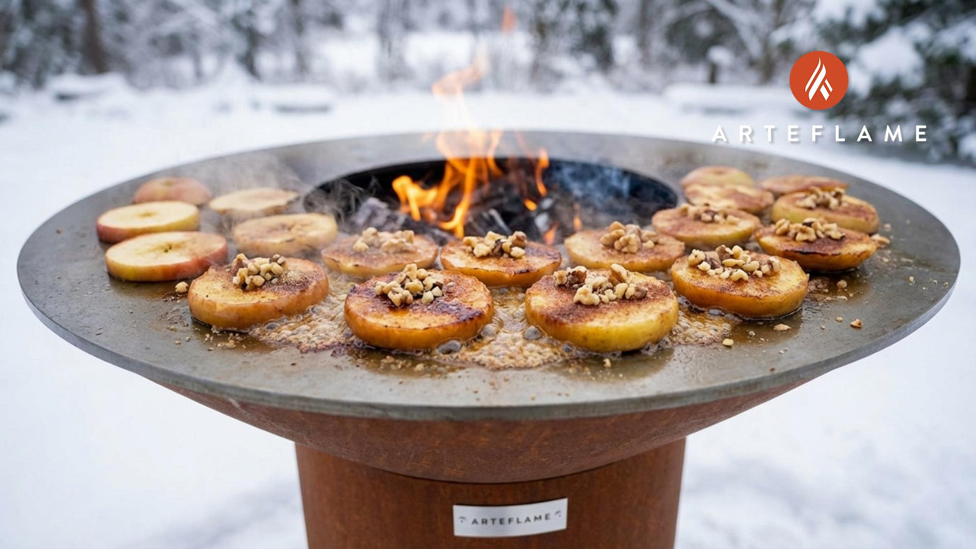 Winter Finnish Apple Cinnamon Grilled Slices with Walnuts
