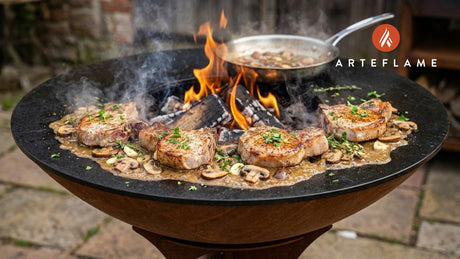 Pork Marsala with Mushrooms on the Grill