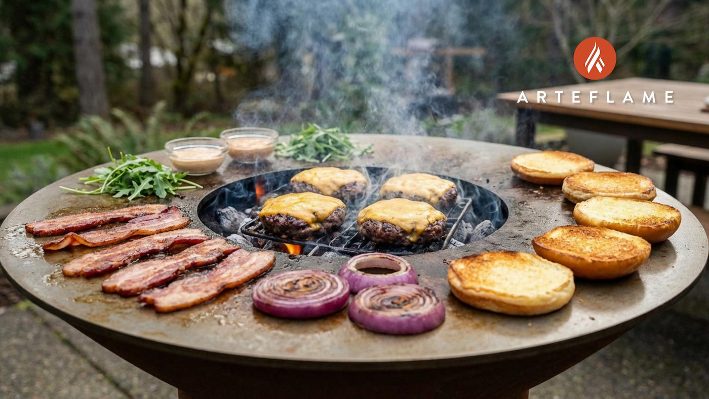 Washington Elk Burgers with Smoked Cheddar | Arteflame Grill Recipe