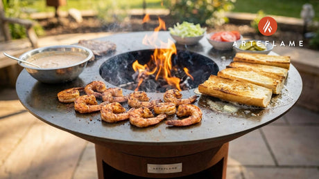 Authentic Louisiana Grilled Shrimp Po' Boy on the Arteflame
