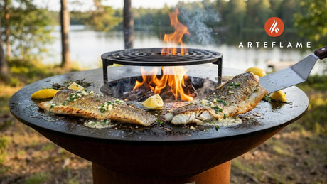 Crispy Grilled Michigan Pike with Lemon Garlic Butter