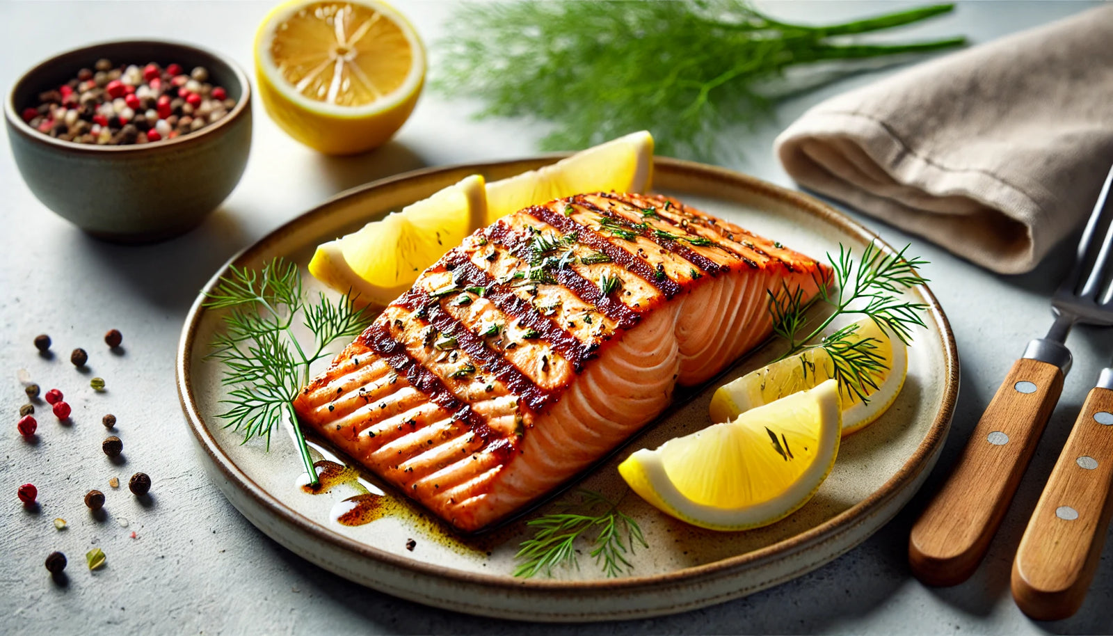 marinated grilled salmon