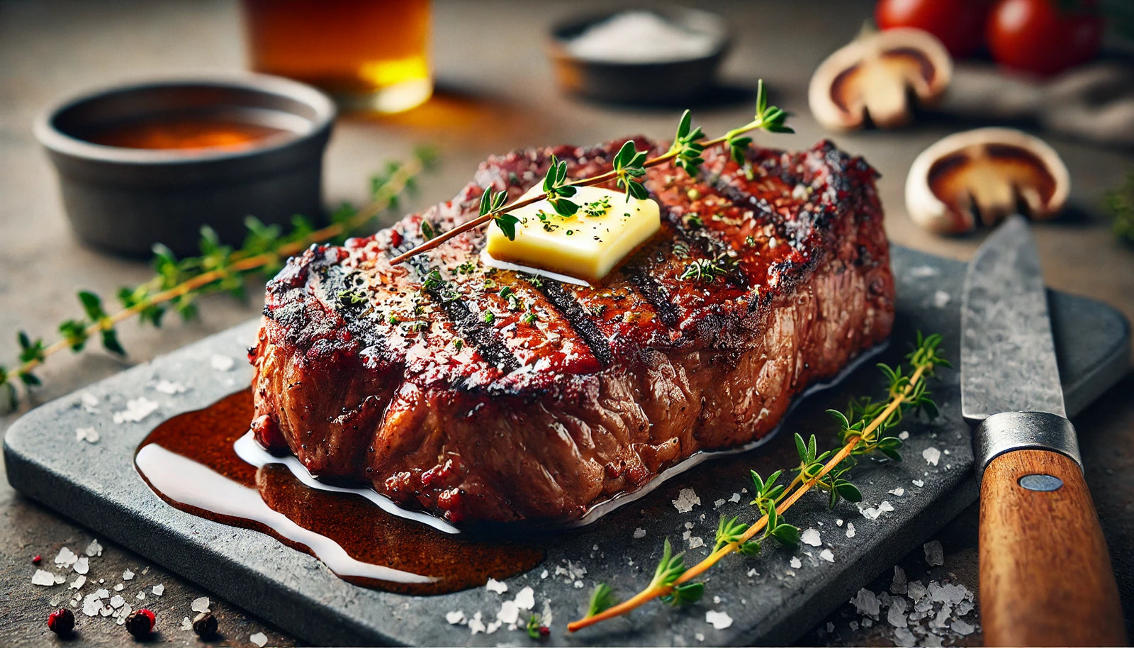 perfectly grilled beef with a rich, brown sear