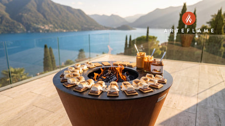 Grilled S'mores cooking on an Arteflame grill