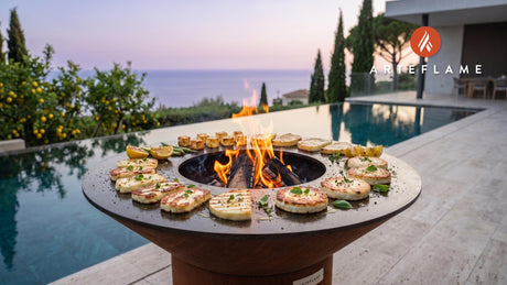 Grilling Cheeses: food cooking on an Arteflame grill