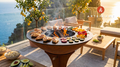 Quick Family Meals: food cooking on an Arteflame grill