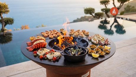 Feast of the Seven Fishes cooking on an Arteflame grill