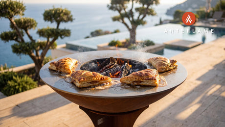 Grilled Apple Turnover cooking on an Arteflame grill