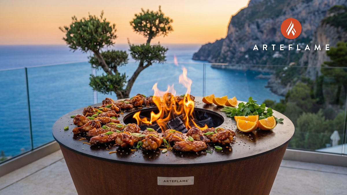 Grilled Chicken Wings cooking on an Arteflame grill