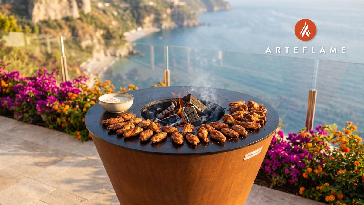 Grilled Chicken Wings cooking on an Arteflame grill