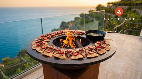 Strawberry Chocolate Cinnamon Nachos (Grilled) cooking on an Arteflame grill