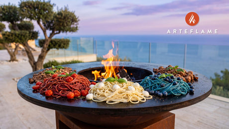 Grilled Spaghetti cooking on an Arteflame grill