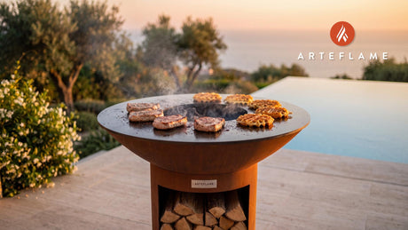 Grilled Pork Cutlets & Chaffles cooking on an Arteflame grill