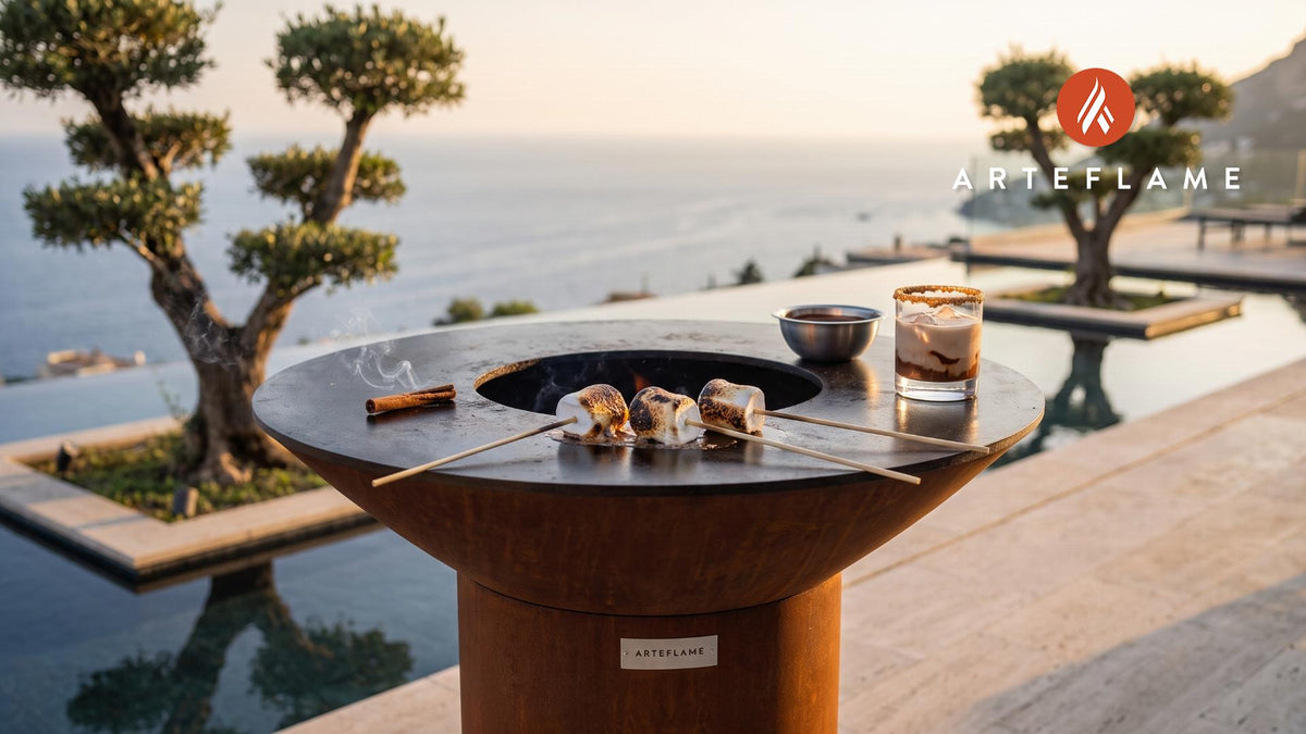 Grilled Mudslide Cocktail cooking on an Arteflame grill