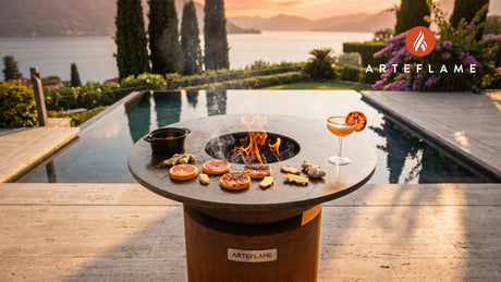 Spicy Grapefruit Ginger Fizz cooking on an Arteflame grill