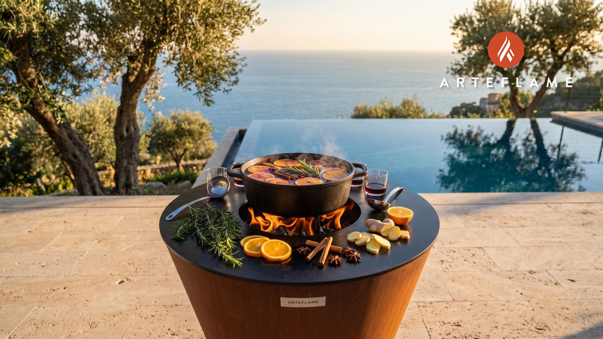 Mulled Port with Rosemary cooking on an Arteflame grill