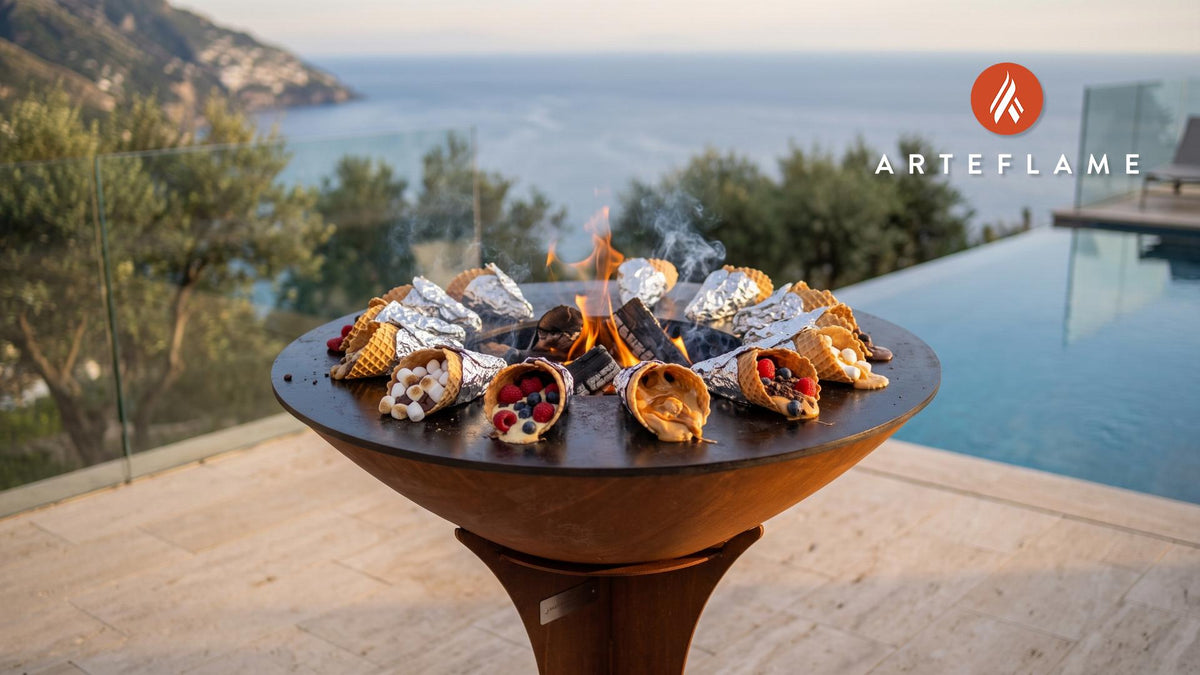 Grilled Campfire Cones cooking on an Arteflame grill