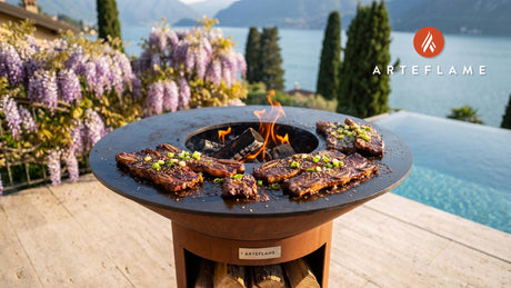 Korean BBQ Short Ribs cooking on an Arteflame grill