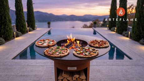 Grilled Pizza cooking on an Arteflame grill